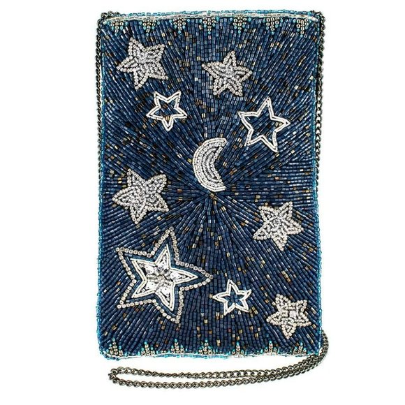 NWT New Mary Frances Celestial Beaded Crossbody Phone Bag Retire Rare